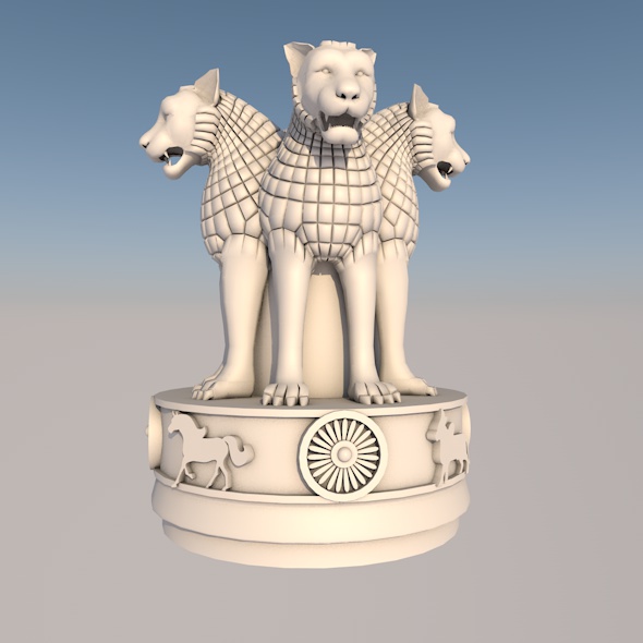 INDIAN NATIONAL EMBLEM by arun3dmaya 3DOcean